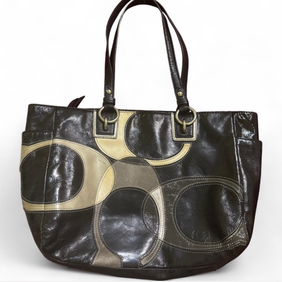 Coach Leather Tote Shoulder Bag - Picture 1 of 10